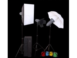 Visico VL-200 Plus Novel Kit Softbox + Barndoor 3 Head